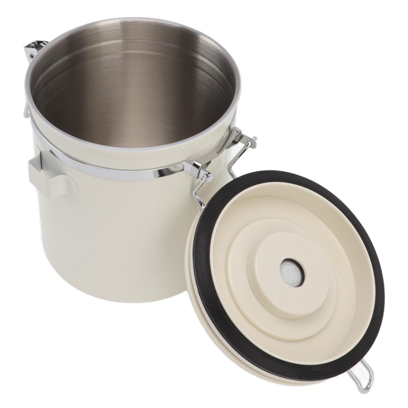 Airtight Coffee Canister 304 Stainless Steel Valve with Scoop for