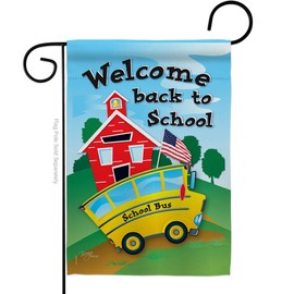Breeze Decor G165090 School Bus Special Occasion School & Education Decorative Vertical Garden Flag, 13" x 18.5", Multicolor