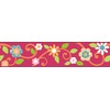 RoomMates Repositionable Childrens Wall Sticker Border - Floral Scroll Orange