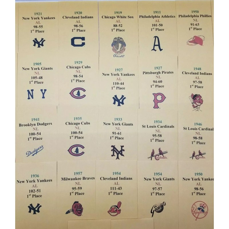 Strat-O-Matic Strat-O-Matic Baseball 42 Old Timers Teams Storage Envelopes with