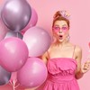 OuMuaMua Pink Balloons Light Pink Balloons Set, 62Pcs Metallic Pink