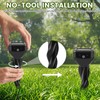 Solar Mole Repellent Stakes, Snake Repellent for Yard, Ultrasonic &