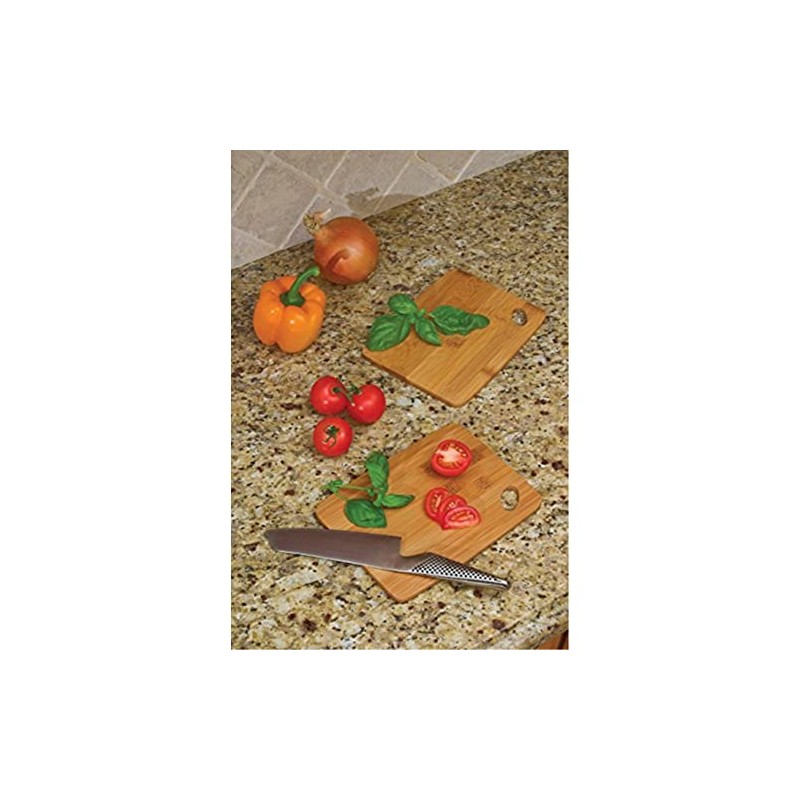 Lipper International Bamboo Wood Thin Kitchen Cutting Boards with Oval