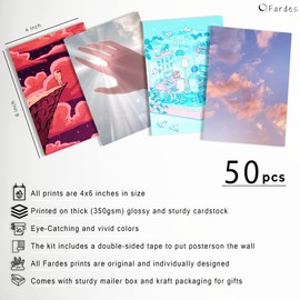 Anime Posters for Kawaii Wand Deko, Anime Merch, Anime Room Decor, 50 Stück Manga Wandcollage-Kit, Anime Deko Schlafzimmer Wandbilder, Wand Panel Manga Posters, Anime Figuren Zimmer Deko Aesthetic