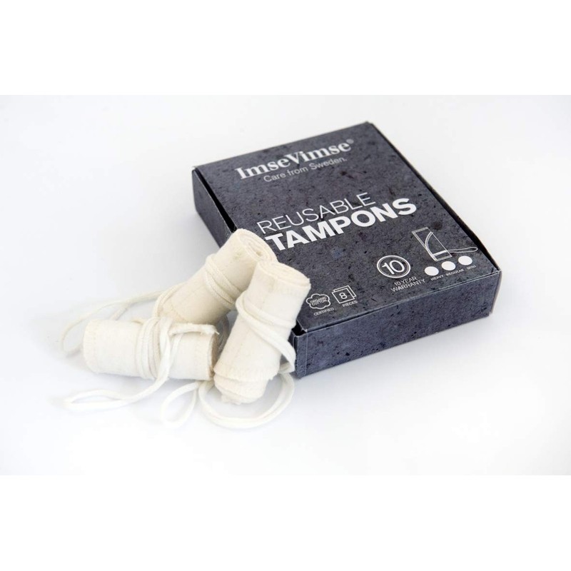 ImseVimse Washable Organic Cotton Tampons, Pack of 8 Contents: 958672