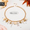 Gold Charm Necklace for Women Starfish Shell Conch Pearl Daisy