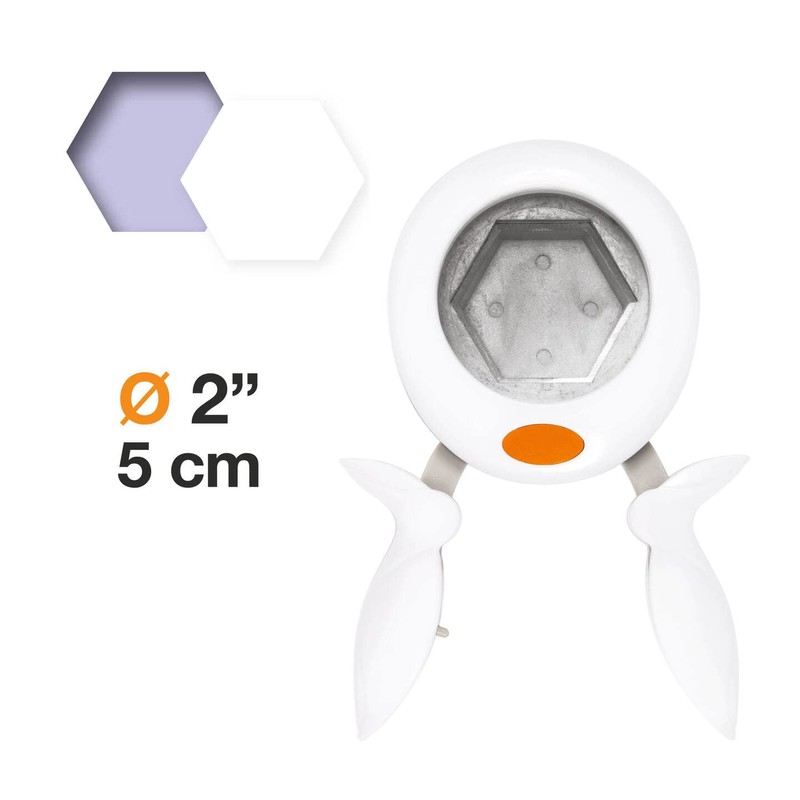 Fiskars Squeeze Punch XL - Hexagon, 5 cm, For Left-
