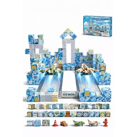 106 PCS Magnetic Blocks, Magnet Tiles for Kids 4-8 Years Old, Magnetic Building Cubes, Military Base Magnet Blocks for STEM Learning Toys for Toddlers
