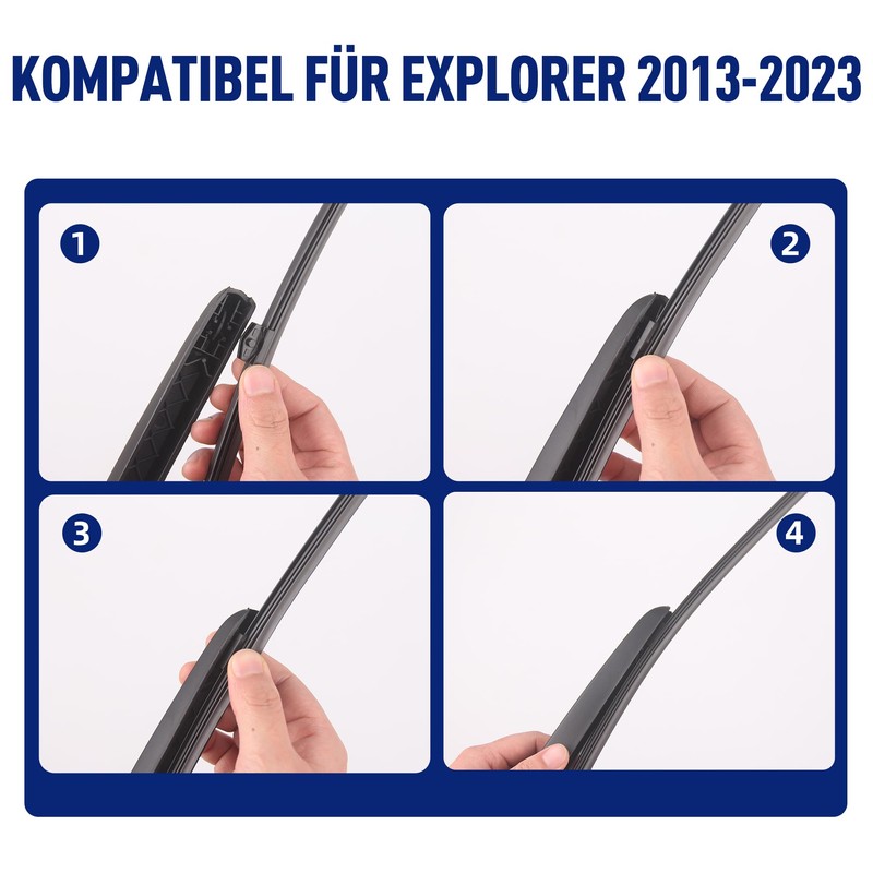 Wifko Rear Windscreen Wiper Compatible with Ford Explorer 2013-2023, Rear