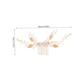 Vaguelly Delicate Hair Comb for Bridal Wedding Headpiece Romantic Side Hair Ornament for Prom and Formal Events Elegant Design with Crystals and Pearls