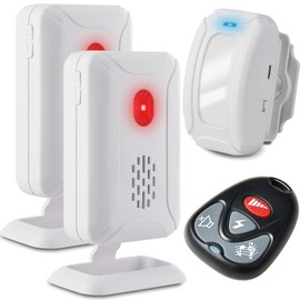 Greencycle Motion Sensor Doorbell, Wireless Door Chime, Indoor Motion Sensor Door Chime with Remote, Adjustable Volume, Loud Speaker Alert, for Store, Office(1Sensor & 2Receivers)