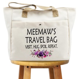 WCGXKO Grammy Mother’s Day Gift Grandma Birthday Gift Tote Bag Travel Bag For Grammy (MEEMAW TB CA)