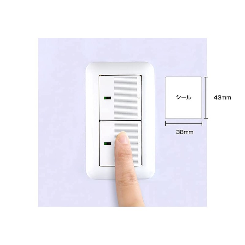 Residential / Light Switch Cover M Size (Re-peeling Transparent Seal/Antibacterial