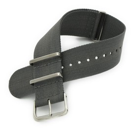 時計ベルト 時計バンド ナイロン ベルト ストラップ 替え用 ナイロンベルト TYPE NATO タイプナトー CASSIS カシス 交換用工具付き 18mm グレイ