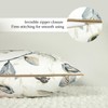 VOGOL Linen Textured Throw Pillow Covers, Grey Sparrows Print Soft