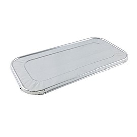 Aluminum Foil Lid For Third-Size 1/3 Steam Table Foil Pan - Disposable Foil Lid Covers (Pack of 100)