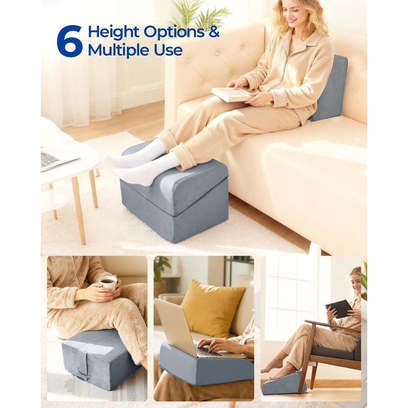 Kayfia 6 Adjustable Heights Foot Rest for Under Desk at