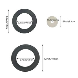 Ulifebet 4Pack 34120 Waste Ball Seal Kit RV Toilet Seal Kit Compatible with Thetford Style II & Style Plus Toilets Thetford Aqua-Magic Style Plus Style Lite Style II Residence Toilets