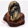 Solid Brass Amber Walrus Figurine IronWork