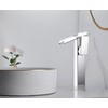 Chrome Bathroom Faucet LED 3 Color Changing Light Waterfall Vessel