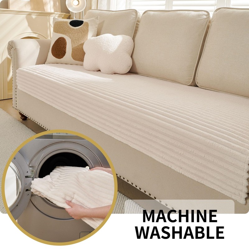 HAOMAIJIA Waterproof Couch Cover for Dogs Washable,Fuzzy Pet Couch Covers