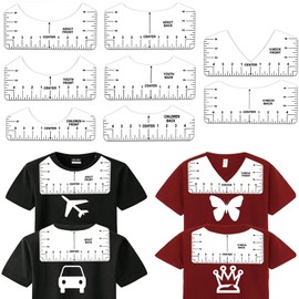 8 Piezas Guía de Regla de Camiseta para Alineación de Vinilo y Espacios en de Sublimación Suministros de Costura Artesanal Accesorios Herramientas par