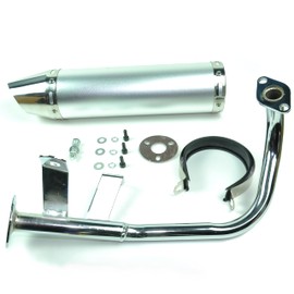 High Performance Chrome Exhaust Pipe Gy6-50 Qmb139 49cc Chinese Scooter