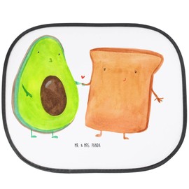 Mr. & Mrs. Panda 38 x 44 cm Car Sun Shade Avocado + Toast - Sun Visor, Veggie, Couple, Vegan, Wedding, Healthy, Anniversary Gift, Couples, Sun Protection Film, Toast Bread, Children, Baby, Friend