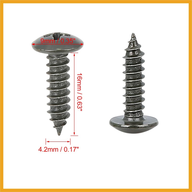 Partuto 50 Sets 4.2x16mm U Clip Screw Assortment Car Clips