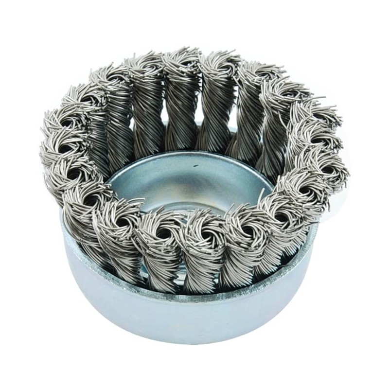 E-Value 80mm Stainless Steel Rigid Arm Cup Brush for Disc