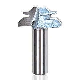 KEENTECH Router Bits, 45-Degree Lock Miter Router Bit for Joinery, Industrial Grade Cutting Tools for Woodworking (1/2 Inch Shank x 1-3/8 Inch Diameter x 5/8 Inch Depth, KT030513858)