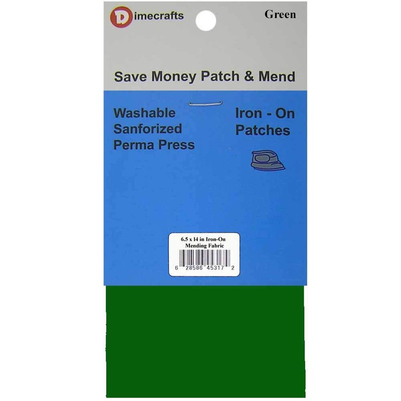 RPDIYME Iron-On 1 Patch Dark Green Mending Fabric 6.5 x
