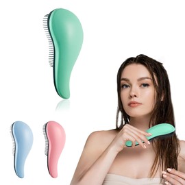 Peine Desecante, Adecuado para Cabello Rizado, Liso, Seco O Mojado, Accesorio para El Cabello de Mujer.(Verde)