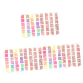 Healeved Colorful Glitter Nail Art Sequins Fluorescent Nail Dipping Powder for Decoration Kawaii Charms for Festivals and Parties