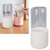 Makeup Brush Holder White with Pearl Filling Rotating 180 Degree