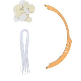 Diseño de cejas de maquillaje permanente, herramienta de medición del tatuaje de la regla de marcador de línea de microblading Herramienta de medición del tatuaje de la ceja con líneas(Oro)