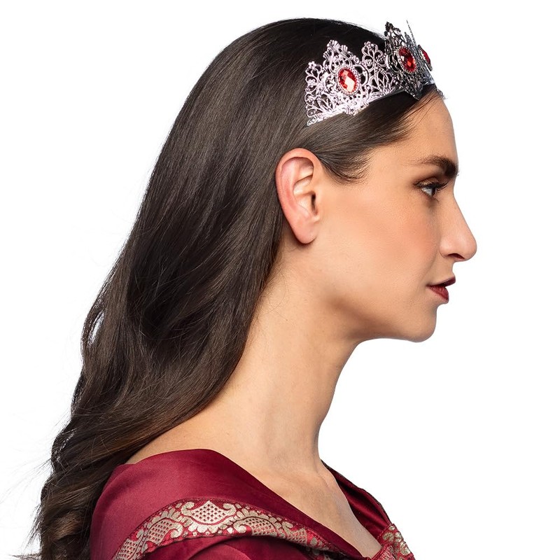 Boland 64570 - Corona regina, cerchietto con pietre preziose, principessa,