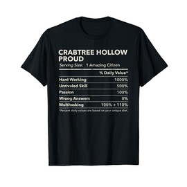 Crabtree Hollow, Pennsylvania Proud Nutrition Facts T-Shirt