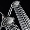 AquaDance Luxury Square High-Pressure Giant 7.3" Rain Shower Head/Handheld Spa