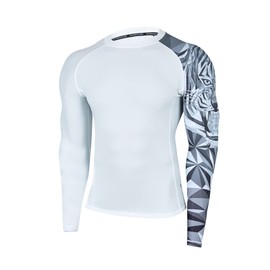 HUGE SPORTS Wild Animal Sun Protection Quick Drying Compression Rash Guard, tiger, 3xl