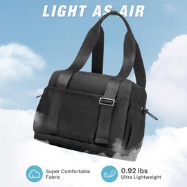 G4free Gym Bag for Women, Small Duffle Bag with Wet Pocket and Detachable Strap,Lightweight Mini Gym Bag for Workout/Sport/Travel（BLACK）