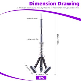 Swpeet 1Pc 1-1/8'' 3 Stones Engine Cylinder Hone Tool, Small Brake Cylinder Hone Tool, Adjustable Cylinder Deglazer 1 to 2-1/2'' Piston Honer 220 Grit for Honing Deglazing Car Brake Clutch Cylinders