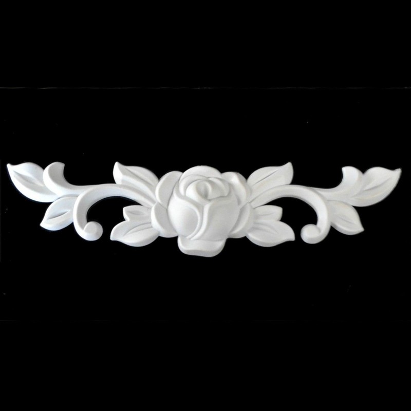 Ornament for Stucco Moulding Plastic Unpainted White Modern Ornaments in