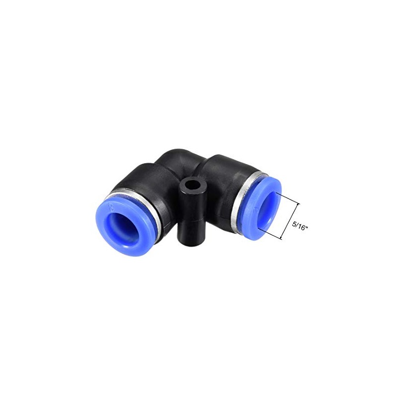 sourcing map Plastic Elbow Push to Connect Tube Fitting 8mm