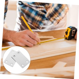 FELTECHELECTR 10pcs Heavy Duty Flat Mending Plates with Screws Corner Brackets for Furniture Shelves and Cabinets Effortless Installation Enhanced Stability