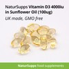 Vitamin D3 4000iu Softgels, 365 Capsules, 1 Year Supply, Support
