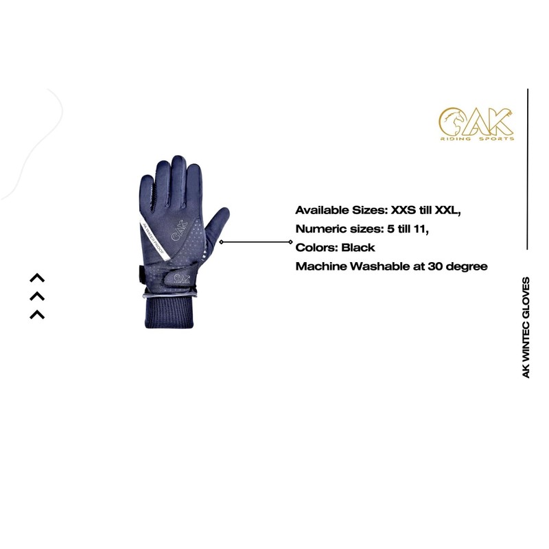 AK New Unisex Winter Wintec Waterproof Equestrian Horse Riding Gloves