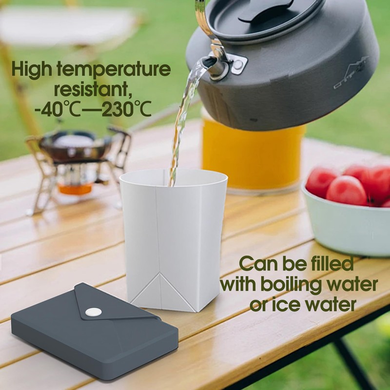 Lunarthos Silicone Collapsible Cup, Portable Foldable Travel Cup with Compact