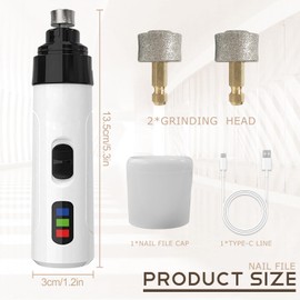 Claw Grinder for Dogs, Paw Trimmer for Dogs, Pet Nail Grinder, Pet Claw Grinder, Electric H-und K Claw Grinder, Suitable for Large, Medium and Small H-und/Cats