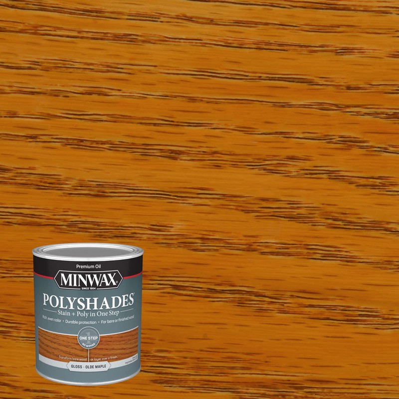 Minwax PolyShades Wood Stain + Polyurethane Finish – Quart, Olde